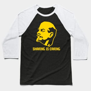 Sharing is Caring - Lenin - Yellow Baseball T-Shirt